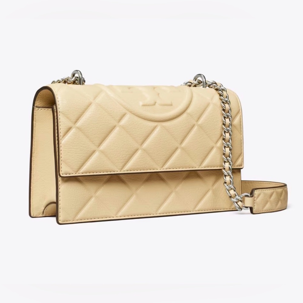 Tory Burch Small Fleming Convertible Shoulder Bag in Vanilla Soft Serve